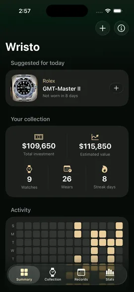 Everything about your watch collection, in one place